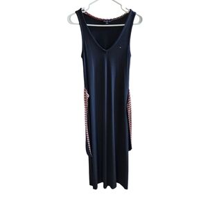 Tommy Hilfiger Navy Maxi Dress with Tie Size XXS